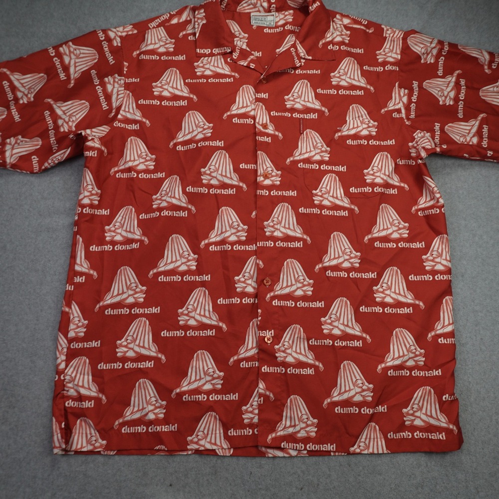 Platinum FUBU Shirt Mens XXL Red Fat Albert Dumb Donald Streetwear Short Sleeve - Picture 5 of 16